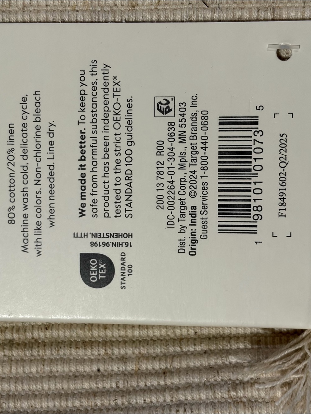 Threshold Ribbed Cotton table placemats - Picture 3 of 3